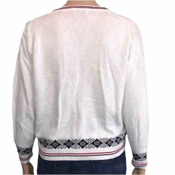 ISLE OF COTTON Vintage Golf Cardigan Sweater XL - Picture 2 of 6